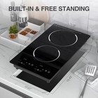 Electric Cooktop Double Burner Induction Drop-in Electric Stove Top 110v 2300w
