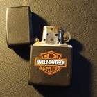 Harley-davidson Motorcycles Bar   Shield Logo Black Flip Top Lighter