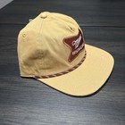 Miller High Life Beer Hat Trucker Snapback Tan Roped Patch Logo Retro Style Cap