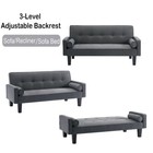 Convertible Loveseat Sofa Bed Sleeper Modern Futon Couch Recliner W  Pillows New