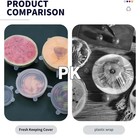 6pcs Stretch Silicone Lids Bowl Reusable Kitchen Food Storage Wrap Sealing Cover