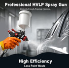 819 Air Spray Gun Kit 1 3 1 7 2 0mm Nozzles Regulator Car Paint Primer