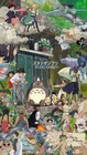 Framed Studio Ghibli Collage Poster     Anime Wall Art Totoro Spirited Away Print