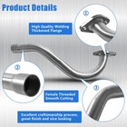 212cc Exhaust Pipe With Muffler For Predator 212 196cc Non Hemi Engine Silver 