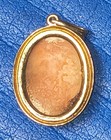 Victorian Bda 10k Yellow Gold Pendant Hand Carve Conch Shell Authentic Cameo 