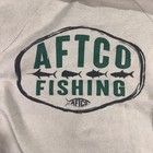 Aftco Fishing Hoodie Xl Tan Graphic Logo Raglan Pullover Sweatshirt Mens