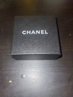 Chanel Authentic Classic All Crystal Cc Logo Brooch Pin Silver Tone With Box