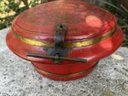 Antique Handmade Asian Chinese Chinoiserie Wooden Box With Bronze Fittings
