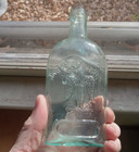 For Pikes Peak Prospector Eagle 1 2 Pint Drippy Lip Historical Flask 1860s Nice 