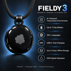 Fieldy 3 Wearable Pendant Set Ai Voice Recorder Note Taker Black