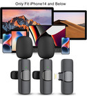 Lavalier Microphone Wireless Audio Video Recording Mini Mic For Iphone Lighting