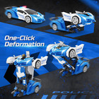 Transform Remote Control Car 2 4ghz Robot Rc Cars 1 18 Scale Police Car Toy One-