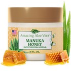 Moisturizing Manuka Honey Cream For Dry Skin With Aloe Vera   Jojoba Oil  16 Oz