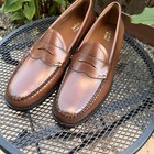 Gh Bass Weejuns Logan Polished Leather Penny Loafers Cognac Men s Size 14 D  180
