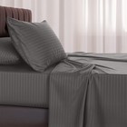 1800 Series 4 Piece Stripe Bed Sheet Set Soft Microfiber Deep Pocket Sheets Set
