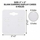 100 Pack Earring Display Cards  2 Inch Blank Hanging Jewelry Cards With 6 Hol   