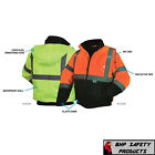 High Visibility Waterproof Insulated Hi Vis Reflective Road Work Bomber Jacket