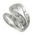 Fancy Spoon Ring - 925 Sterling Silver - Silver Spoon Handle Jewelry Utensil 