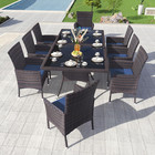 10 Pieces Outdoor Dining Set Patio Rattan Furniture Set patio Dining Table And C
