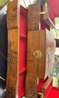 Large Antique Wood Carved Oriental Design Jewelry Chest Box Multiple Compartment