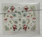 Christmas Nail Art Stickers 5 Sheets Snowman Santa Tree Snowflake Decals