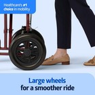 Medline Lightweight Foldable Transport Wheelchair With Handbrakes And 12-inch