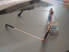 Men s Aviator Sunglasses Gold Metal Frame Blue Gradient Plastic Lenses