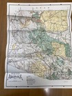 1933 Arizona Road Map State Highway Commission  Colored Sections Indian Reserves