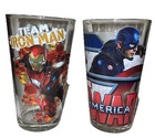 Marvel Captain America   Iron Man Civil War Glasses  cup 14 Oz Capacity Set 0f 2