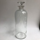 Vtg W T Co Apothecary Bottle Jar Ground Glass Stopper Whitall Tatum 13  Xl 1 5l