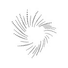 Really Great Stencils  Dotted Spiral Burst Stencil  6x6   Energy  Swirling Frame