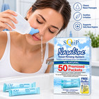 Squip Nasaline Saline Nasal Rinse 50 Premixed Packets 2 Pack 100 Packets Total
