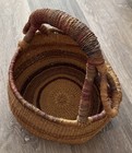 Small Woven African Bolga Ghana Market Basket Vintage