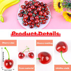 New 50 Pcs Artificial Cherries Fake Fruit Simulation Decor Home Photo Prop Craft