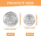 16 Pcs Silver Buttons For Blazers Women Men Metal Brass Buttons Vintage Antique 