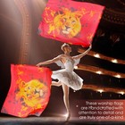 Lion Worship Flags For Dance Church  Praise Dance Flags With Rods Dance Banner