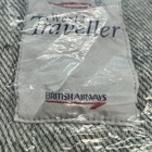 Vintage British Airways World Traveler Airline Blanket Polka Dot England New