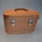 Rare Vintage 1960s Flylite Train Or Plane Hard Shell Travel Case W Mirror Tray