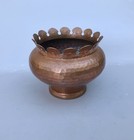 Vintage Rustic Crown Hammered Copper Planter Flower Pot
