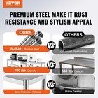 72 x 12  Stainless Steel Commercial Wide Double Overshelf For Prep Table