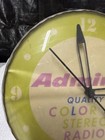 Vintage Admiral Color Tv Stereo Radio Lighted Advertising Clock Working 12in
