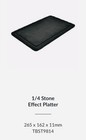 Black Stone Melamine Presentation Platter 10 5   x6 5    5    - 90 Pieces - Sets Of 10