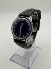 Timex Classic Analog Wristwatch Black Dial Arabic Numerals Black Leather Strap