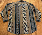 Vtg Roper Western Shirt Geometric Striped Button Up Size Large xl Denver Co