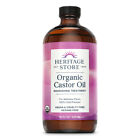 Heritage Store Organic Castor Oil  Cold Pressed   16oz