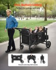 Vevor Wagon Stroller 4 Kids Push Pull Quad Collapsible Stroller 330lbs Loading