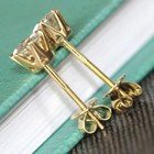 4ct Round Cut Lab Created Diamond Solitaire Stud Earrings 14k Yellow Gold Finish