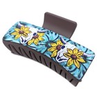 Western Flower Steerhead Print 3 25  hair Claw Clips Navajo Boho