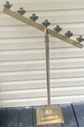 Antique Adjustable Brass Floor Candelabra Telescoping 7ft Tall  Solid Brass