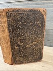 1850 Holy Bible Antique Pre Civil War Leather American Bible Society Old